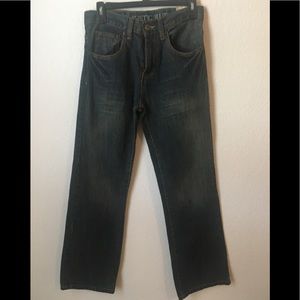 Rustic Blue Bootcut adjustable waist jeans sz16